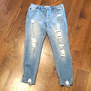 KanCan Leopard Patch Jeans